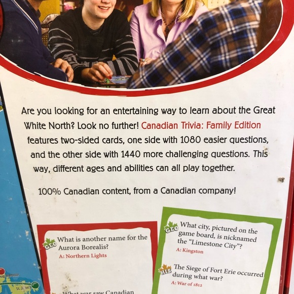 Canadian Trivia: Family Edition Board Game For Ages 9 And Up By Outset Media - Picture 13 of 13